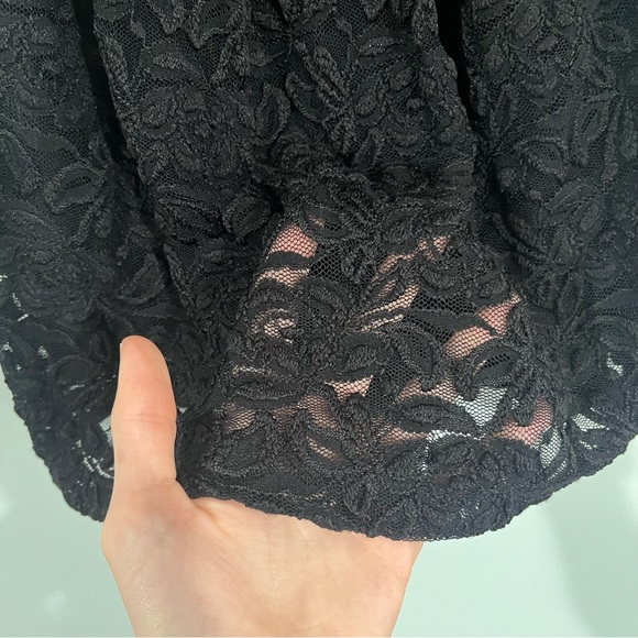 Forever 21 Women’s size S/P black sleeveless mini dress with lace overlay - Picture 4 of 7